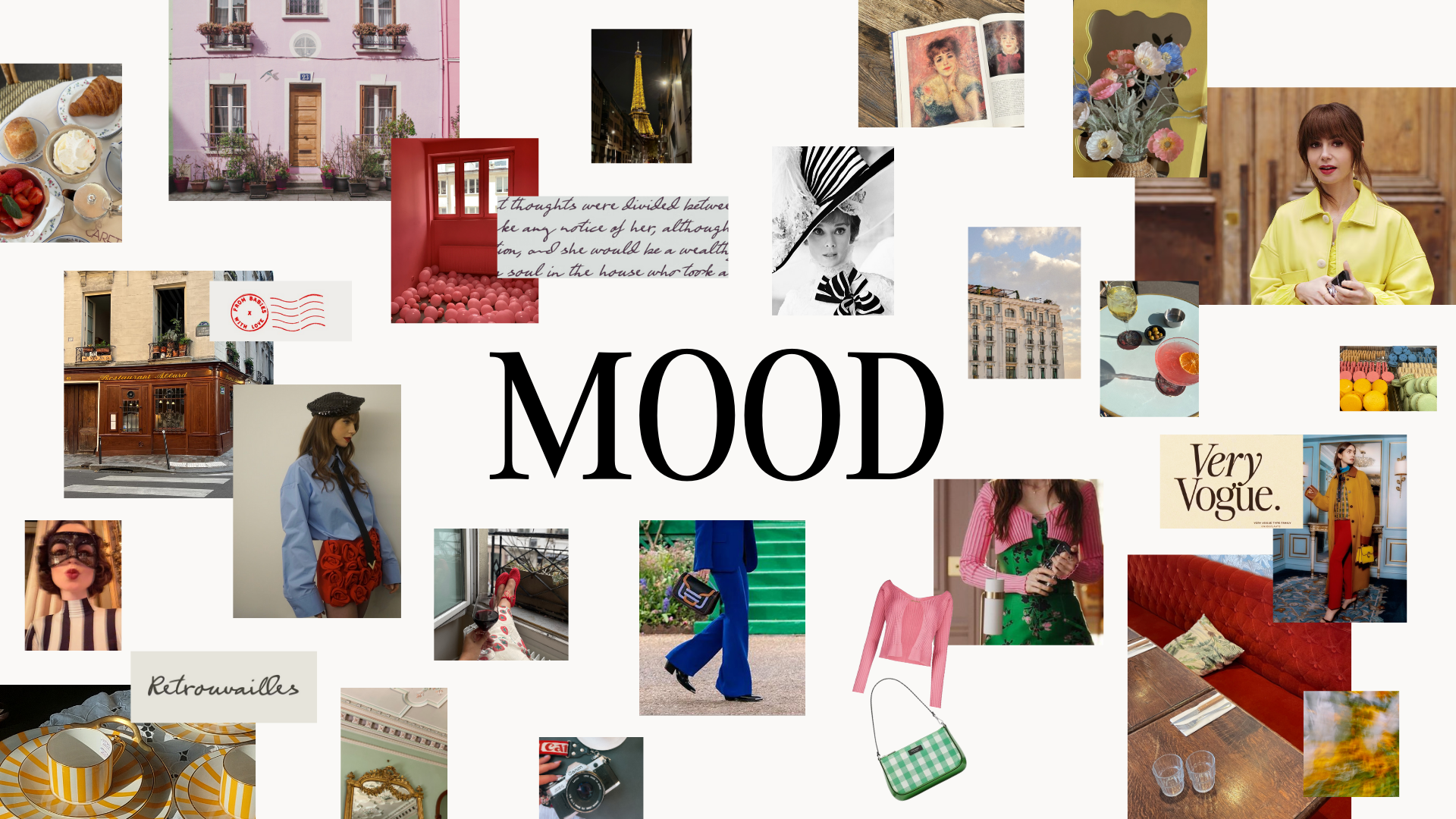 moodboard and creative direction for Emily Cooper from Emily in Paris